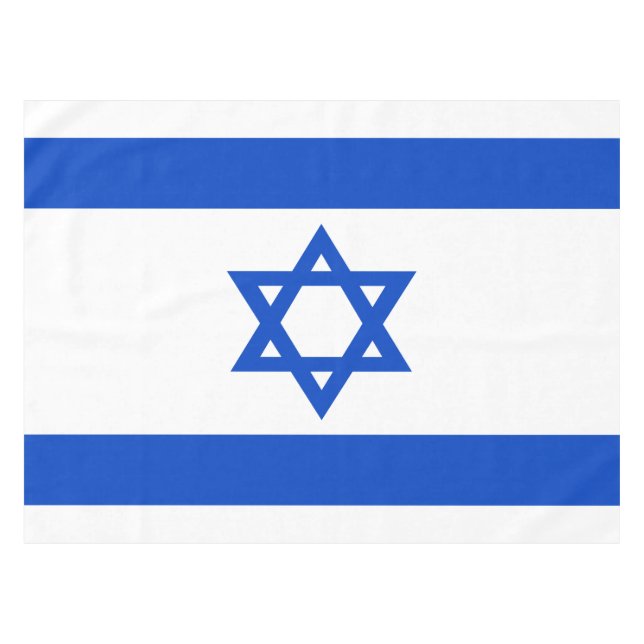 Nappe Drapeau Israël étoile bleue de David (Devant (Horizontal))