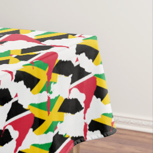 Nappe DRAPEAU Patriotique Combiné JAMAICA TRINIDAD