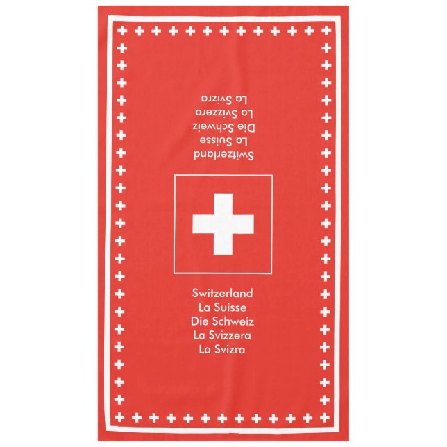 Nappe Drapeau suisse - dîner de partie de fromage de (Devant)