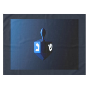 Nappe Dreidel bleu métallique