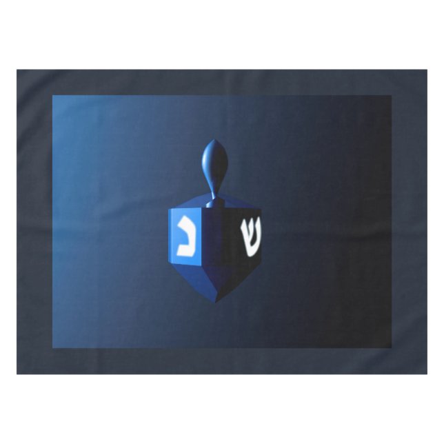 Nappe Dreidel bleu métallique (Devant (Horizontal))