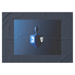 Nappe Dreidel bleu métallique