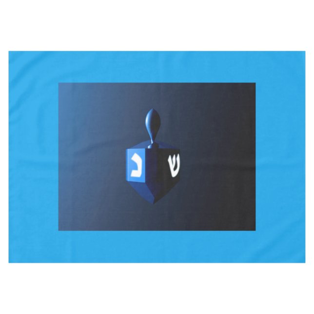 Nappe Dreidel bleu métallique (Devant (Horizontal))