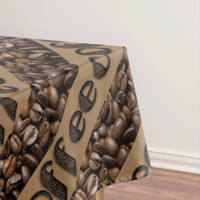 Nappe drôle de typographie de grains de café (In Situ)