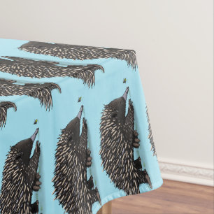 Nappe Echidna mignonne avec dessin animé d'abeille