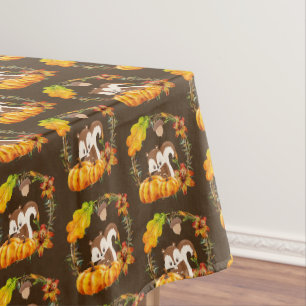 Nappe Écureuil de la couronne florale Automne Motif rust