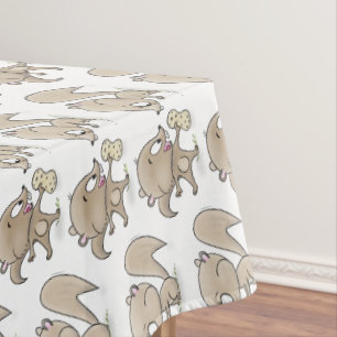 Nappe Écureuils mignons dessin animé drôle illustration