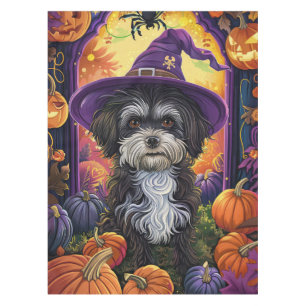 Nappe Éffrayant Havanais Chien Halloween sorcière et Cit