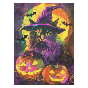 Nappe Éffrayant Turc Angora Chat Halloween Citrouille so
