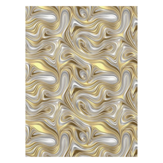 Nappe Élégance liquide - motif liquide métallique (Devant)