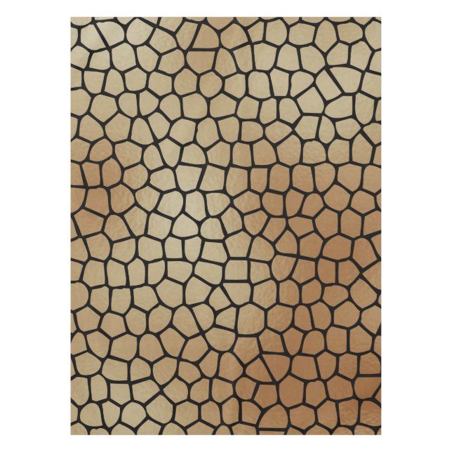 Nappe Élégant Abstrait de carreaux d'or mosaïque Motif (Devant)