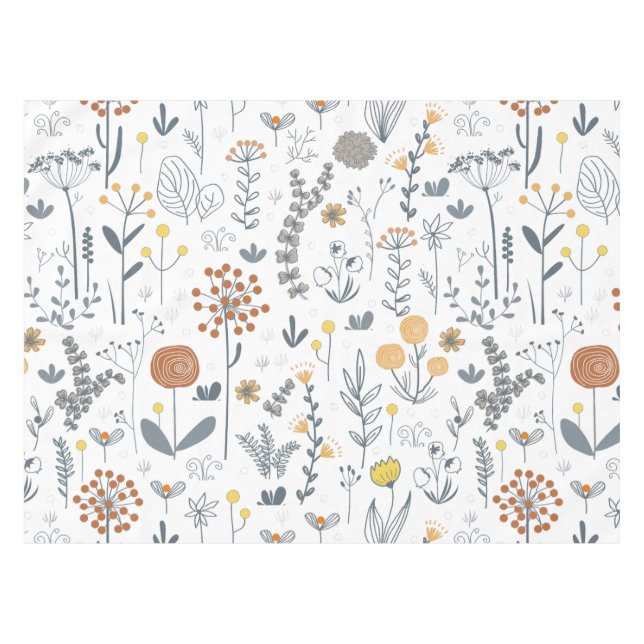 Nappe Élégant Abstrait Floral sans couture Motif (Devant (Horizontal))