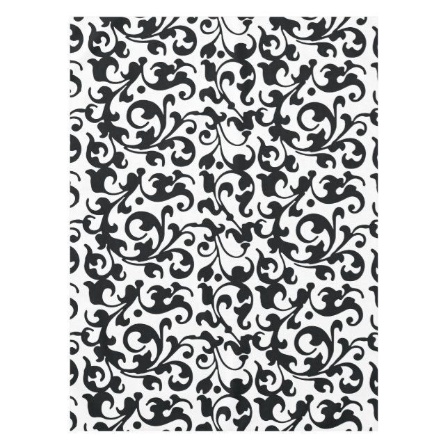 Nappe Élégant bracelet en damas noir et blanc (Devant)