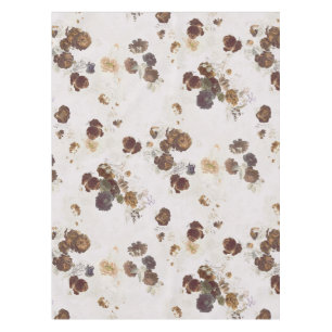 Nappe Elégant chic Beige Brown Rose Floral Toile