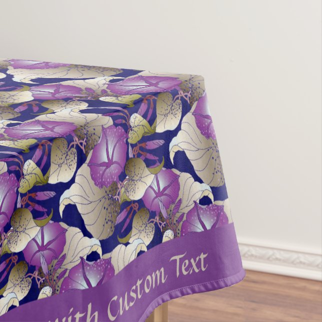 Nappe Élégant Chic Lavande Purple Fleurs Design Floral (In Situ)
