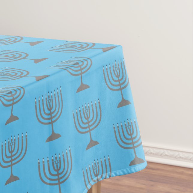 Nappe Elégant ciel bleu | Chanukah Hanukkiyah | MENORAH (In Situ)