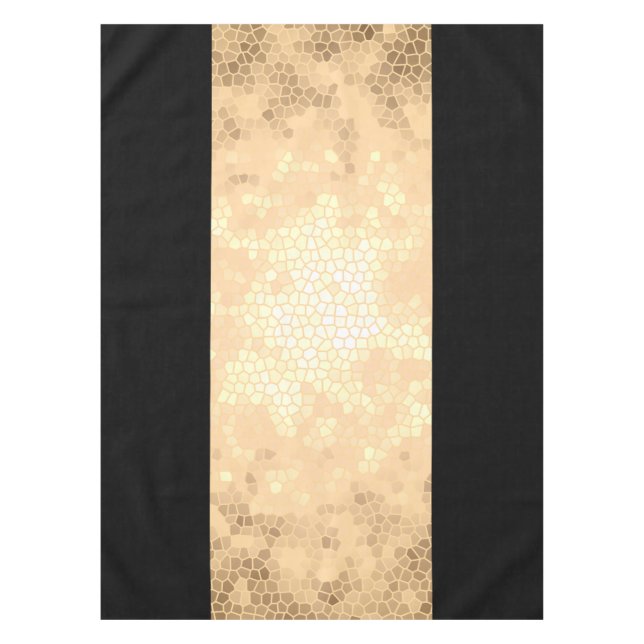 Nappe élégant faux or clair et bandes noires (Devant)
