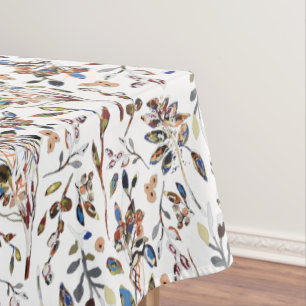 Nappe Elégant Feuille Berries Aquarelle Floral
