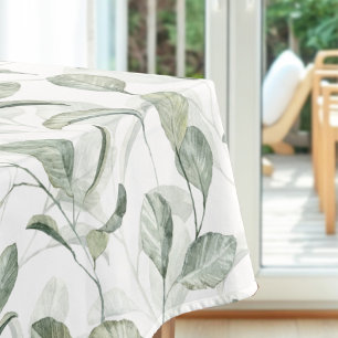 Nappe Élégant Feuille d'aquarelle Motif Sage