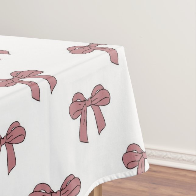 Nappe Elegant Girly Pink Bow Pattern Spring Summer Chic (In Situ)