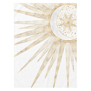 Nappe Elegant Gold Doodles Sun Moon Mandala Design