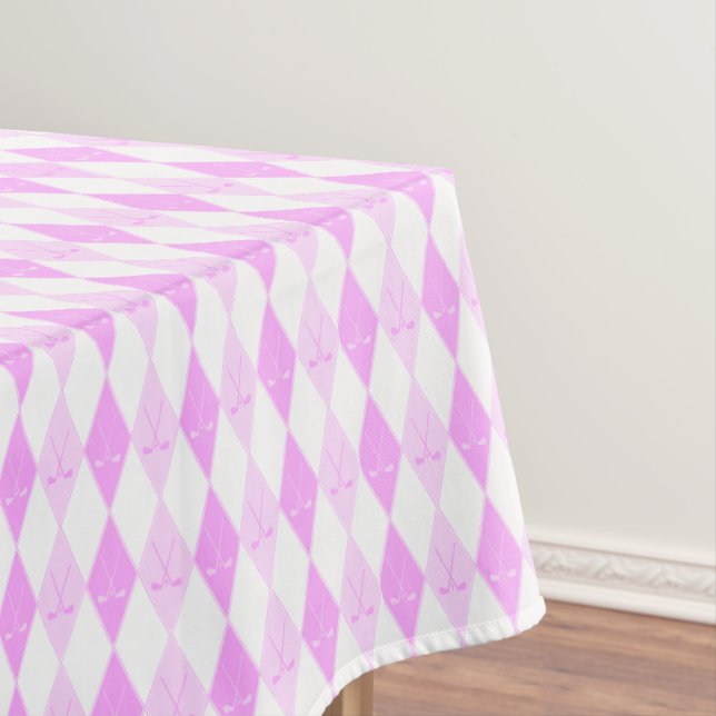 Nappe Élégant Jacquard de golf rose Diamonds Motif (In Situ)