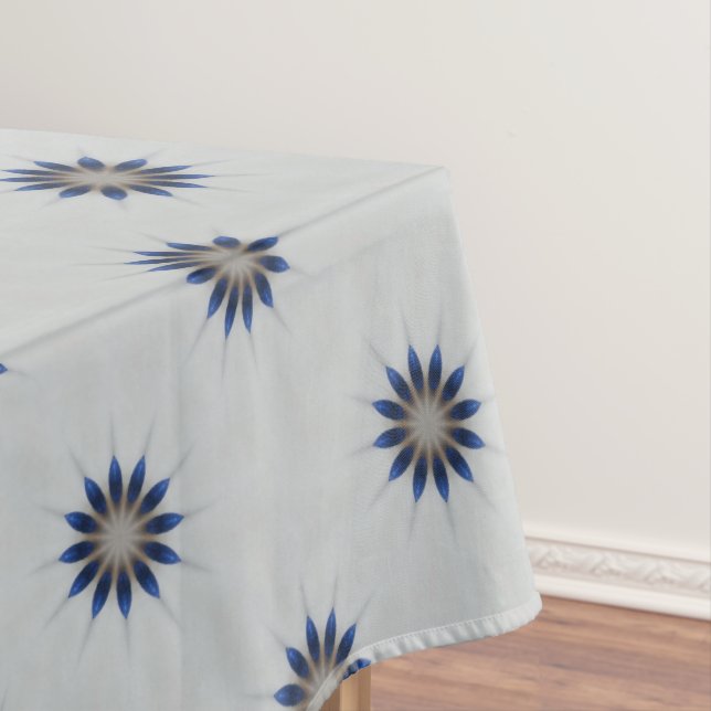 Nappe Élégant Motif à fleurs bleu gris kaléidoscope (In Situ)