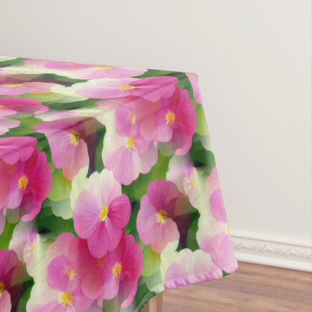 Nappe Élégant Motif à fleurs rose et blanc Impatiens (In Situ)