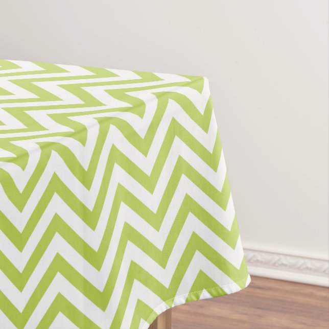 Nappe Élégant Motif de chaux vert Chevrons (In Situ)