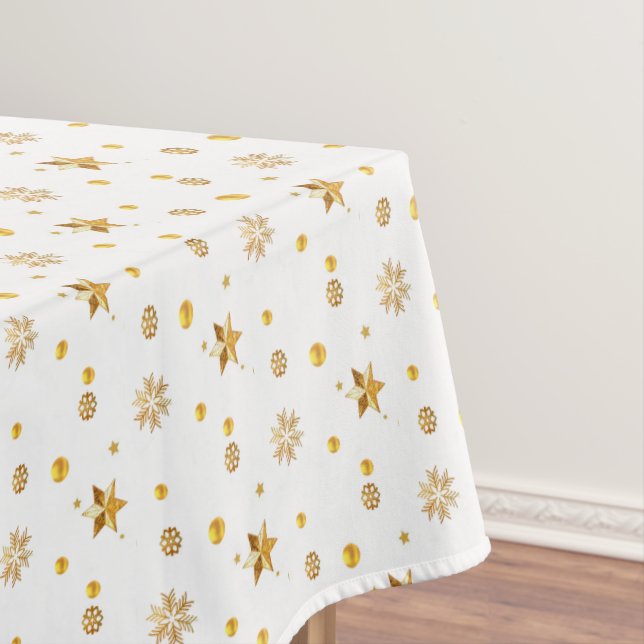 Nappe Élégant Motif de Noël et Golden Confetti (In Situ)