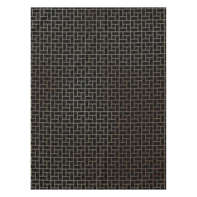 Nappe Élégant Motif de tissage de panier d'or Abstrait m (Devant)