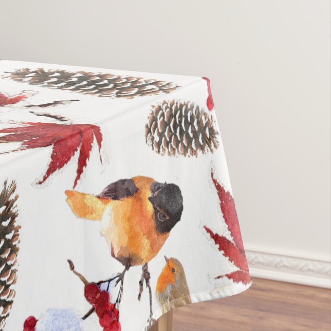 Nappe Elégant Motif d'hiver aquarelle (In Situ)