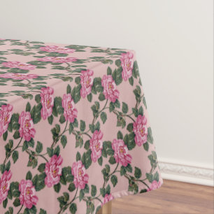 Nappe Élégant motif floral Rose Vintage rose
