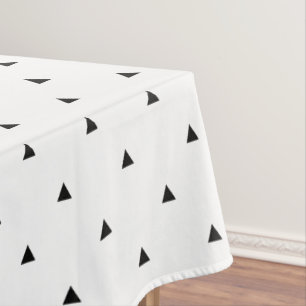 Nappe Élégant motif géométrique noir blanc triangles