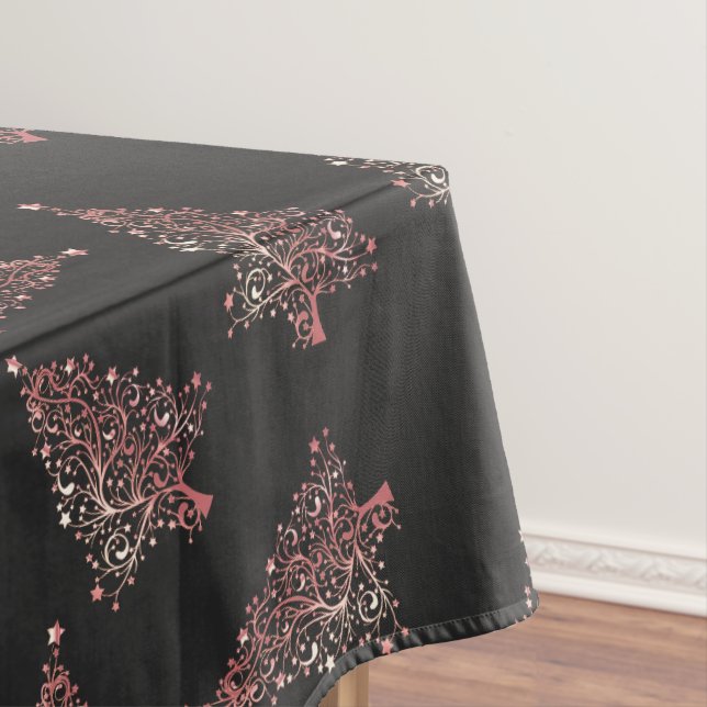 Nappe Élégant motif rose d'or de Noël (In Situ)