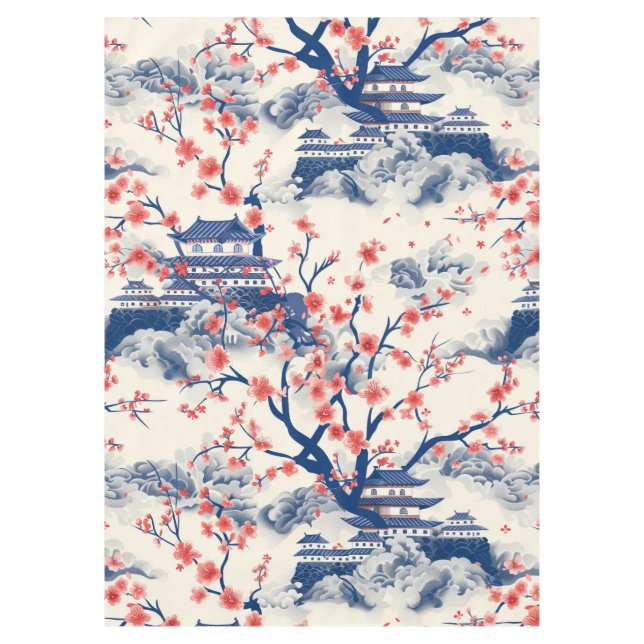 Nappe Élégant Motif sans couture en fleur de cerisier (1 (Devant)