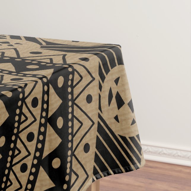 Nappe Élégant Motif tribal Abstrait géométrique Brown| (In Situ)