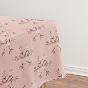 Nappe Élégant Rose de Noël Gold Snowflakes onglet Motif
