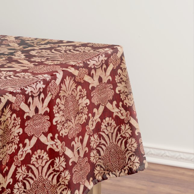 Nappe Élégant Tissu Vintage rouge foncé (In Situ)