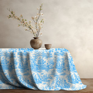 Nappe Elégant vintage aqua bleu toile de jouy imprimé