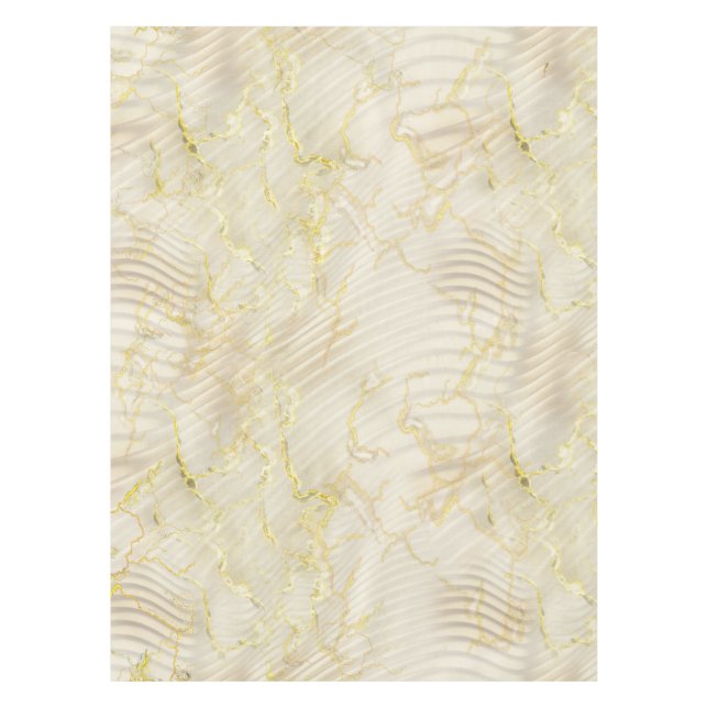 Nappe Elégante Crème Ripple & Or (Devant)
