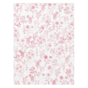 Nappe Elégante Rose de fleurs d'or Blanc Botanique