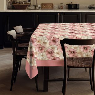 Nappe élégante rose poussiéreuse et or aquarelle