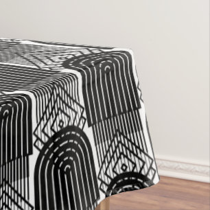 Nappe Elégantes lignes d'arche noire moyenne du milieu d