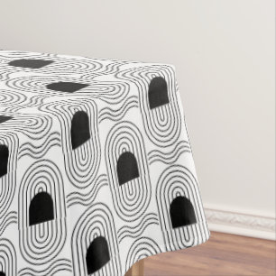 Nappe Elégantes lignes d'arche noire moyenne du milieu d
