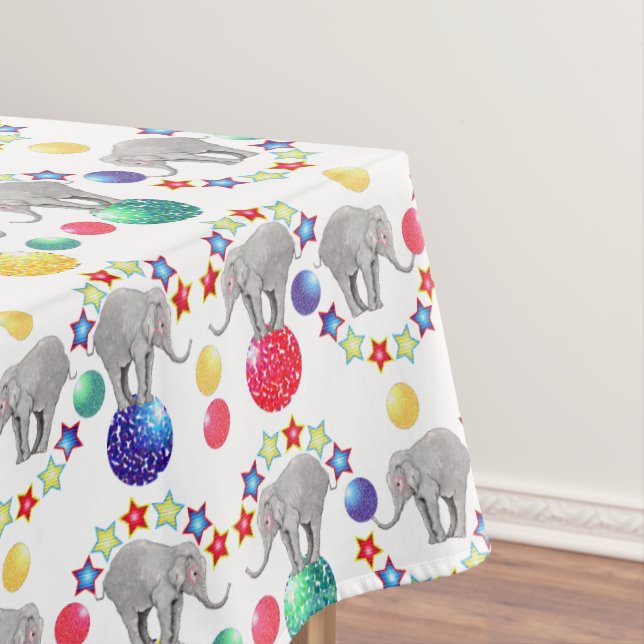 Nappe Elephant Stars Circus Motif (In Situ)