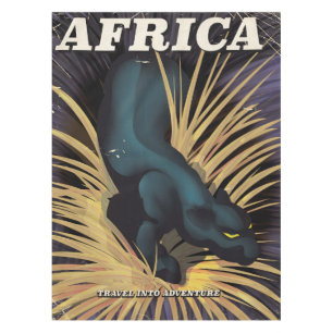 Nappe Empreinte d'affiche de voyage vintage Afrique