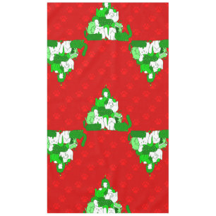 Nappe empreinte de patte de chats de noël