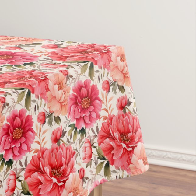 Nappe en coton fleuri Paeonia (In Situ)