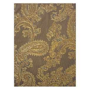 Nappe en coton marron doré élégant